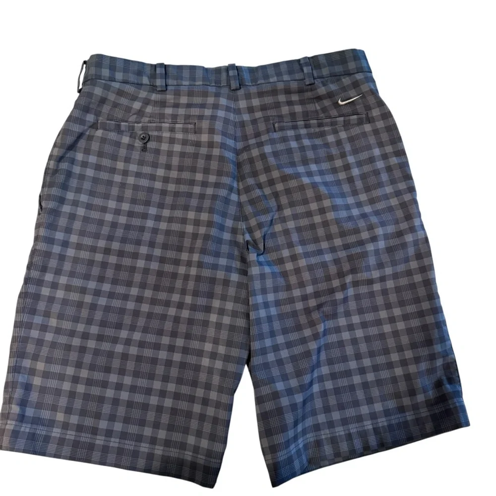 Nike Golf Dri-Fit‎ Mens Size 33 Shorts gray black plaid